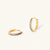 December 18k Gold Vermeil Birthstone Gemstone Huggie Hoop Earrings Tanzanite