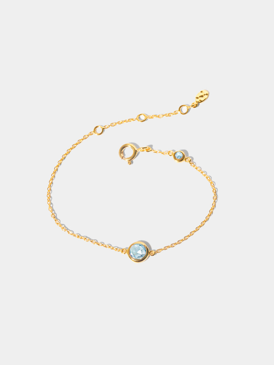 18k Gold Vermeil Birthstone Gemstone Bracelet