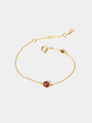 18k Gold Vermeil Birthstone Gemstone Bracelet