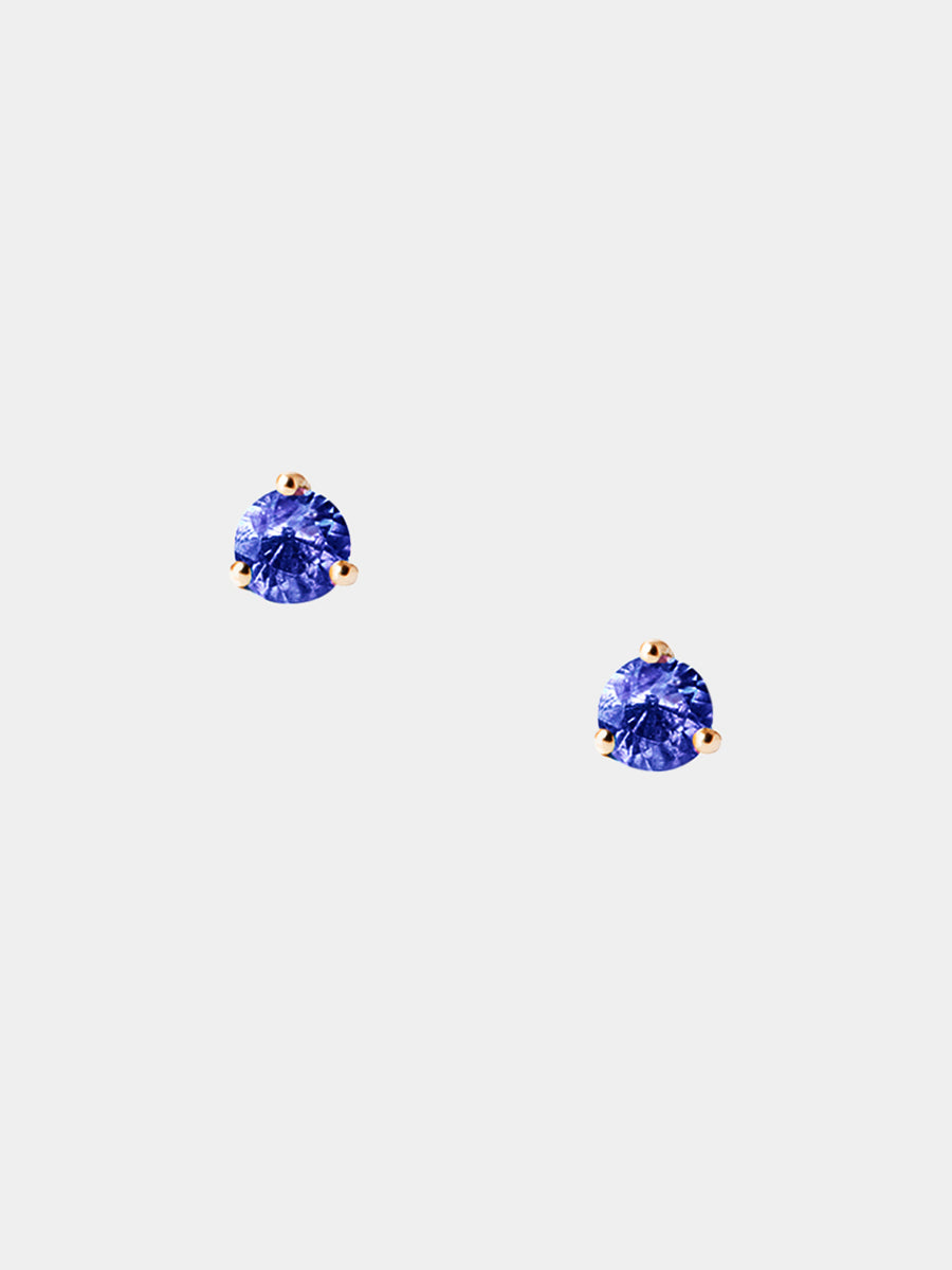 9K Gold Tiny Sapphire Stud Earrings
