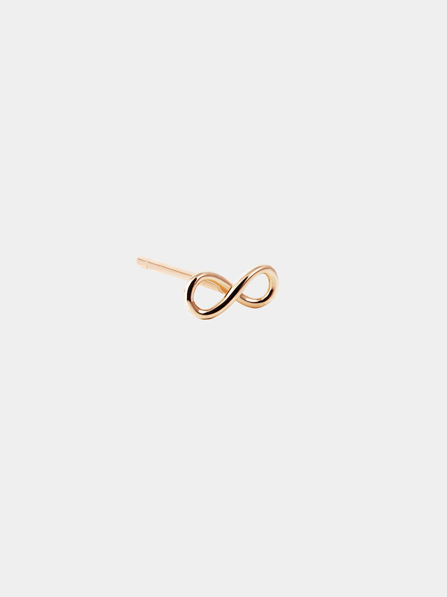 9K Gold Infinity Stud Earrings