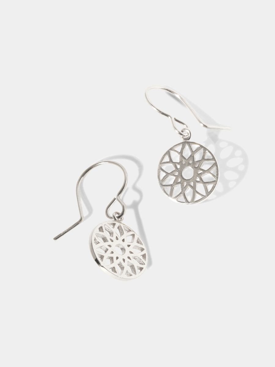 Sterling Silver Dreamcatcher Drop Hook Earrings