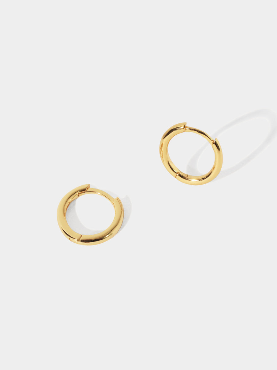 18k Gold Vermeil Huggie Hoop Earrings
