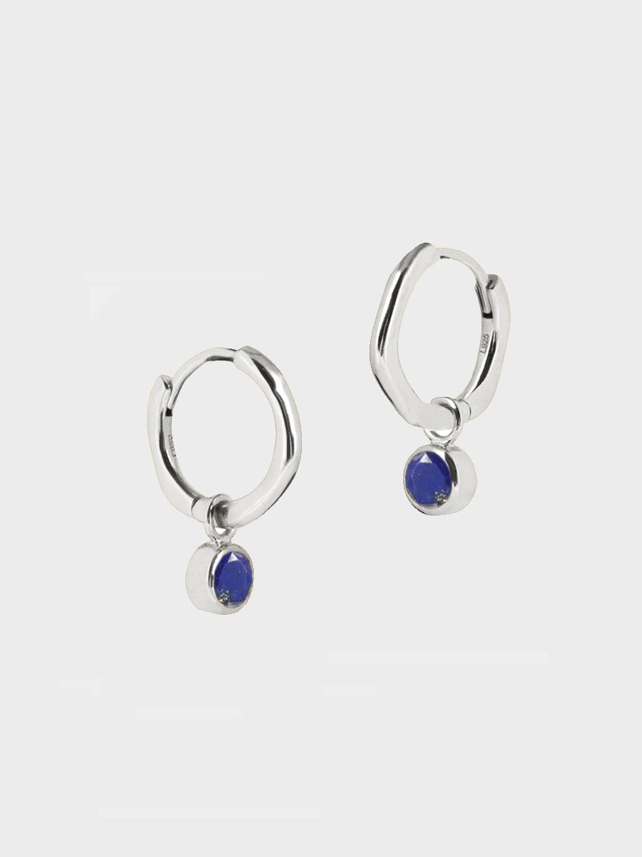 Orecchini Square Hoop Con Zirconi - Orecchini Donna Argento 925 Orecchini Square Hoop Con Zirconi - Orecchini Donna Argento 925