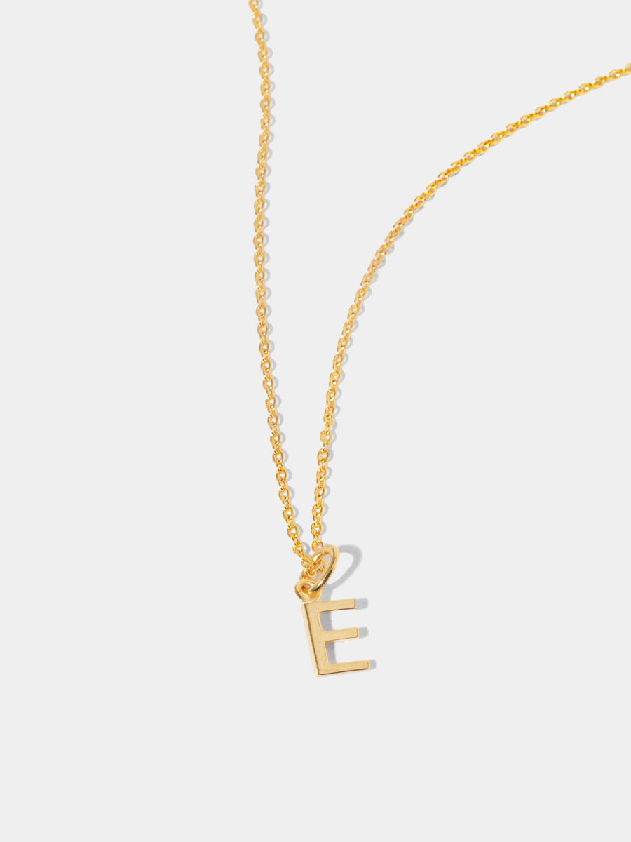 18k Gold Vermeil Initial Charm Necklace - Single Initial