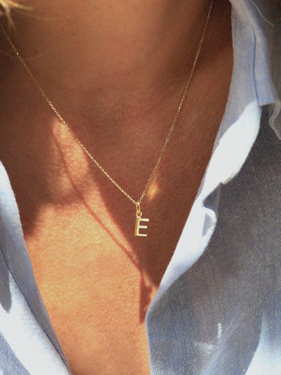 18k Gold Vermeil Initial Charm