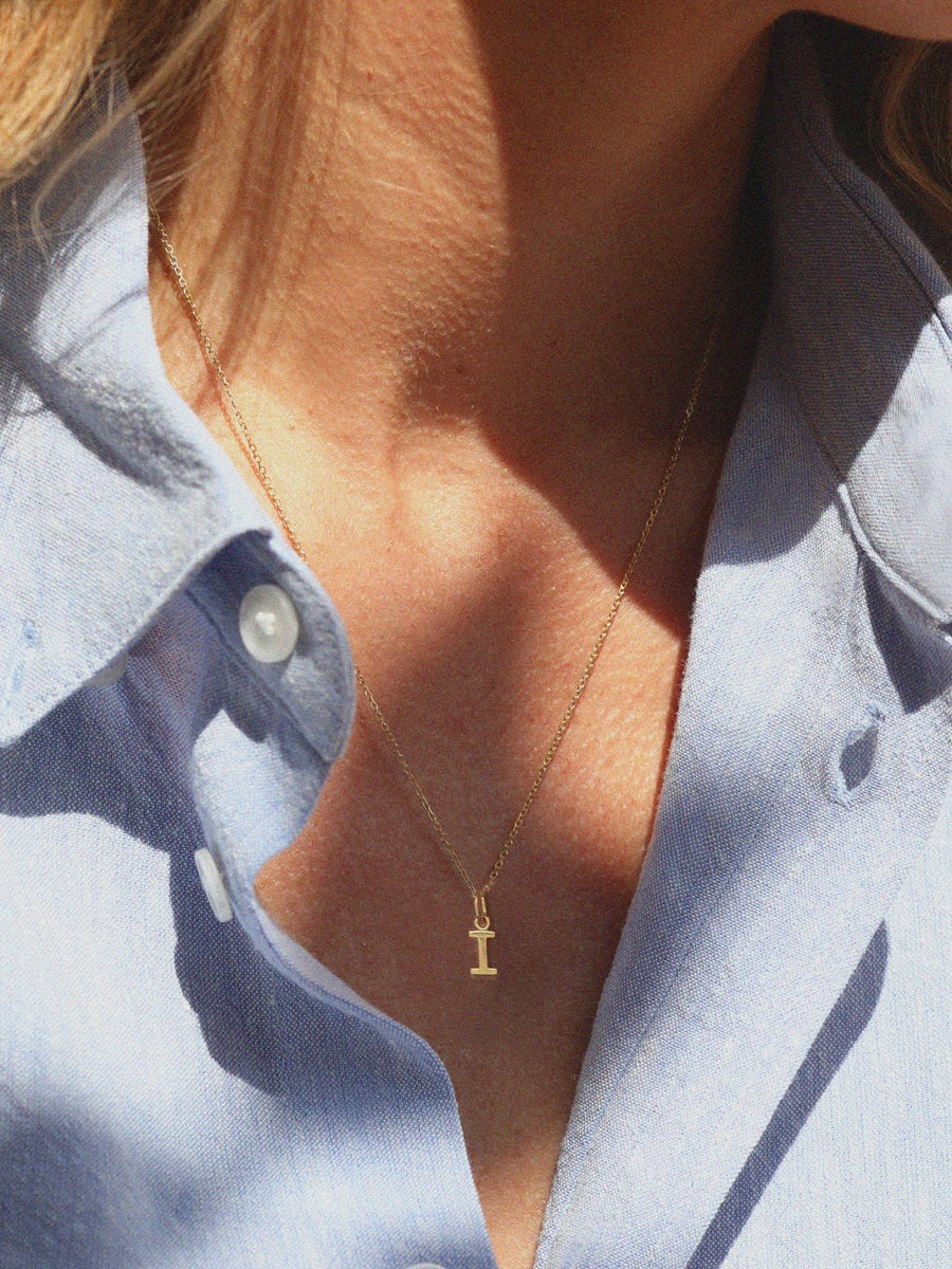 18k Gold Vermeil Initial Charm