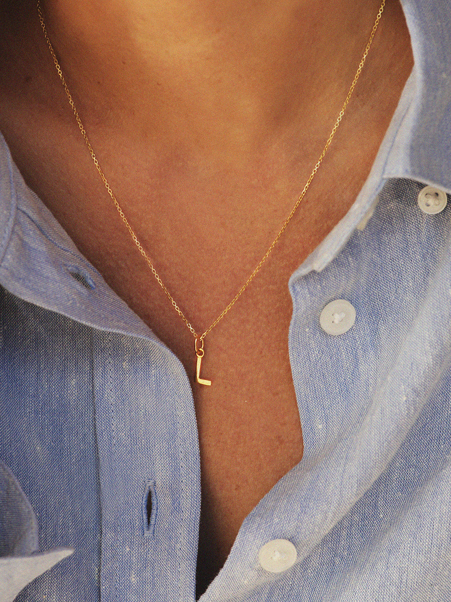 18k Gold Vermeil Initial Charm