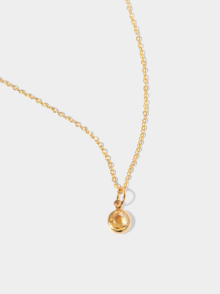 18k Gold Vermeil Birthstone Gemstone Pendant Necklace