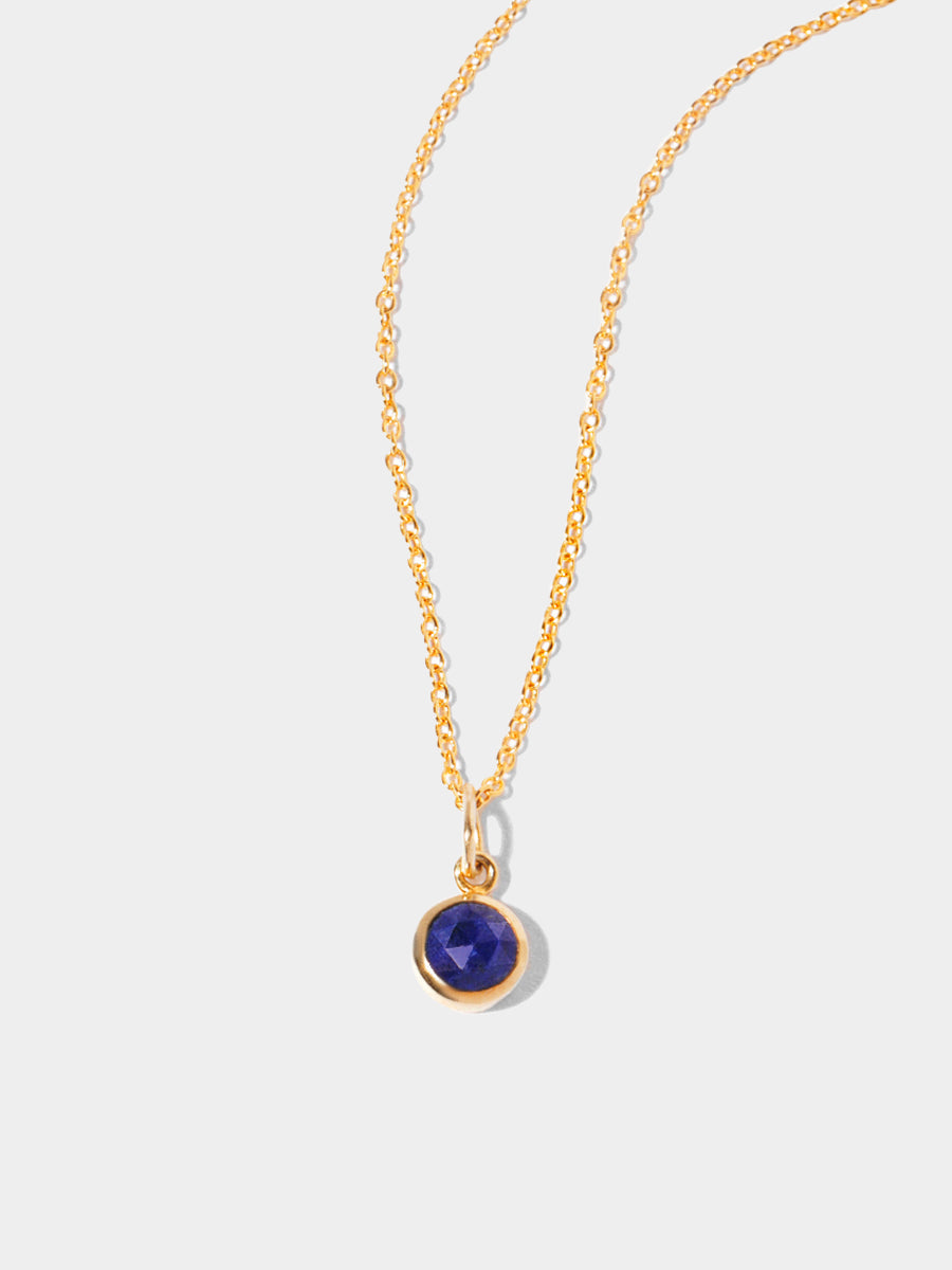 18k Gold Vermeil Birthstone Gemstone Pendant Necklace