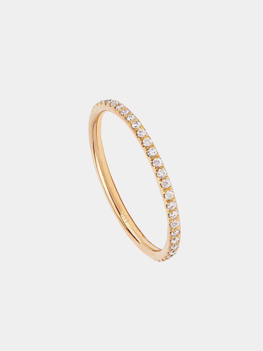 9K Gold Diamond Pave Eternity Ring
