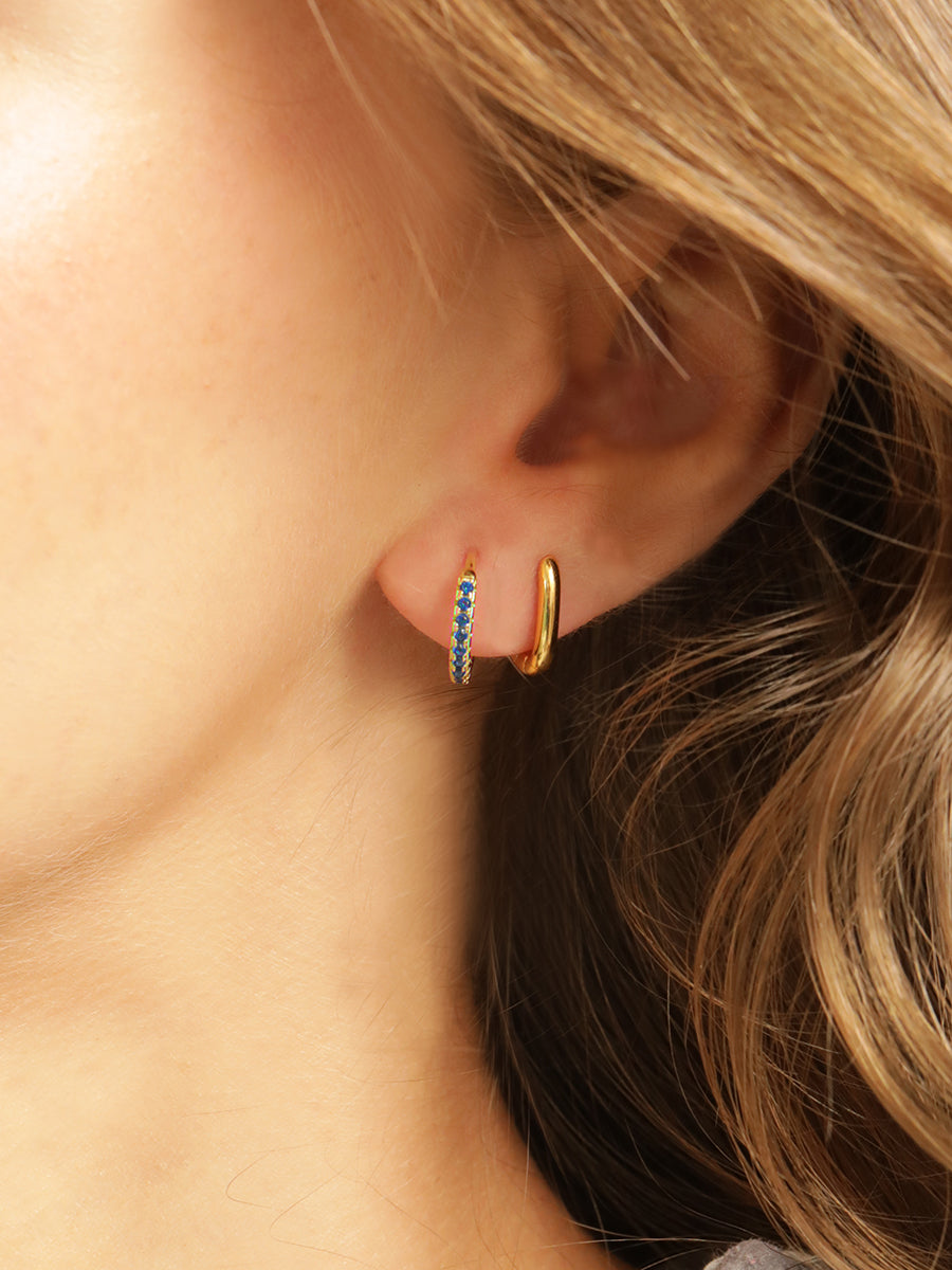 18k Gold Vermeil U Shaped Huggie Earrings