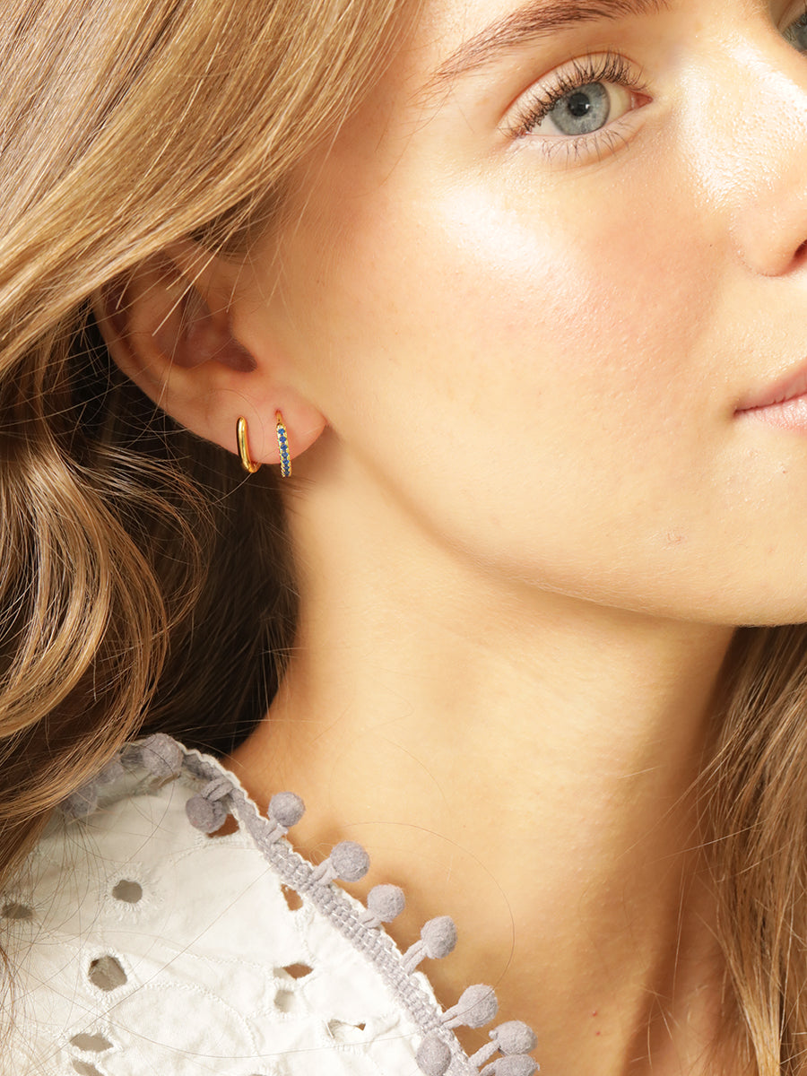 18k Gold Vermeil U Shaped Huggie Earrings