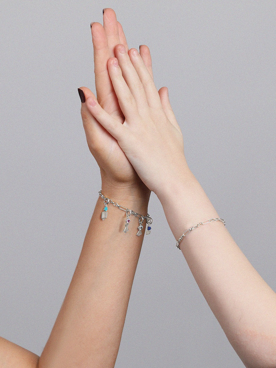 Sterling Silver Figaro Bracelet