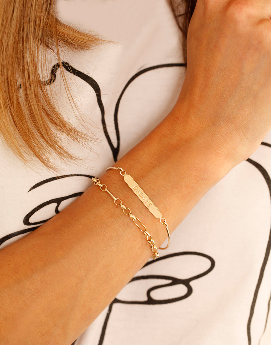 9K Gold Figaro Chain Bracelet