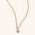 February 9K Gold Birthstone Gemstone Pendant Necklace Amethyst
