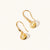 November 18k Gold Vermeil Birthstone Gemstone Hook Earrings Citrine