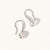 April Sterling Silver Birthstone Gemstone Hook Earrings Crystal
