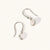 June Sterling Silver Birthstone Gemstone Hook Earrings Pearl