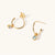 March 18k Gold Vermeil Birthstone Gemstone Hoop Earrings (Petite) Blue Topaz