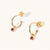 January 18k Gold Vermeil Birthstone Gemstone Hoop Earrings (Petite) Garnet