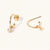April 18k Gold Vermeil Birthstone Gemstone Hoop Earrings (Petite) Crystal