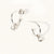 October Sterling Silver Birthstone Gemstone Hoop Earrings (Petite) Moonstone