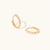 April 18k Gold Vermeil Birthstone Gemstone Huggie Hoop Earrings White Topaz