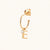 April 18k Gold Vermeil Initial & Birthstone Gemstone Personalised Hoop Earrings Crystal