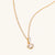 April 18k Gold Vermeil Birthstone Gemstone Pendant Necklace Crystal