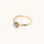 February 18k Gold Vermeil Birthstone Gemstone Ring Stackable Brazilian Amethyst