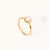 April 18k Gold Vermeil Birthstone Gemstone Ring Stackable Crystal