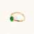 May 18k Gold Vermeil Birthstone Gemstone Ring Stackable Emerald Quartz