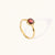 January 18k Gold Vermeil Birthstone Gemstone Ring Stackable Garnet