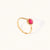 July 18k Gold Vermeil Birthstone Gemstone Ring Stackable Ruby Quartz