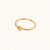 November 18k Gold Vermeil Birthstone Gemstone Ring Stackable (Petite) Citrine