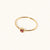 January 18k Gold Vermeil Birthstone Gemstone Ring Stackable (Petite) Garnet