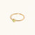 August 18k Gold Vermeil Birthstone Gemstone Ring Stackable (Petite) Peridot