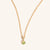 August 9K Gold Birthstone Gemstone Pendant Necklace Peridot