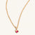 July 9K Gold Birthstone Gemstone Pendant Necklace Ruby