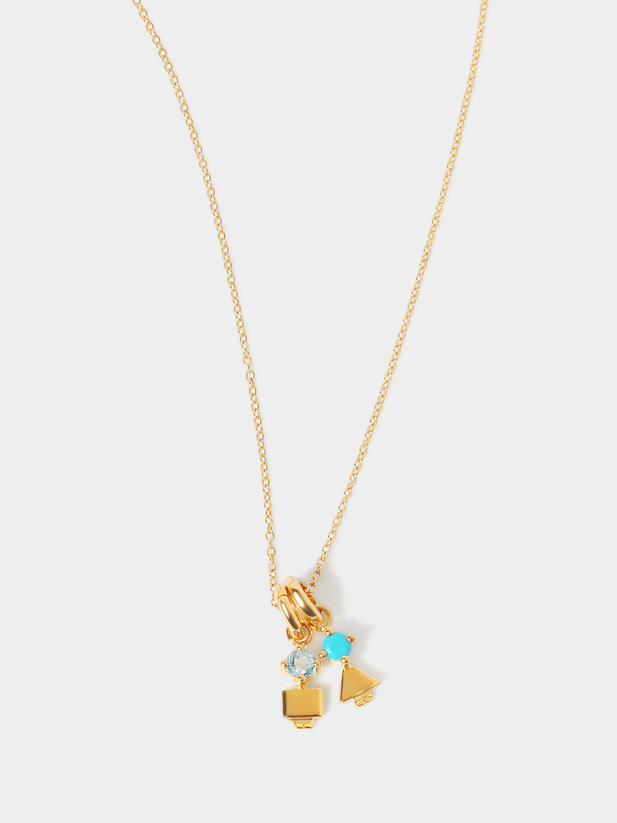 Moments Range Gold Son or Boy with Connector - Crystal Gemstone