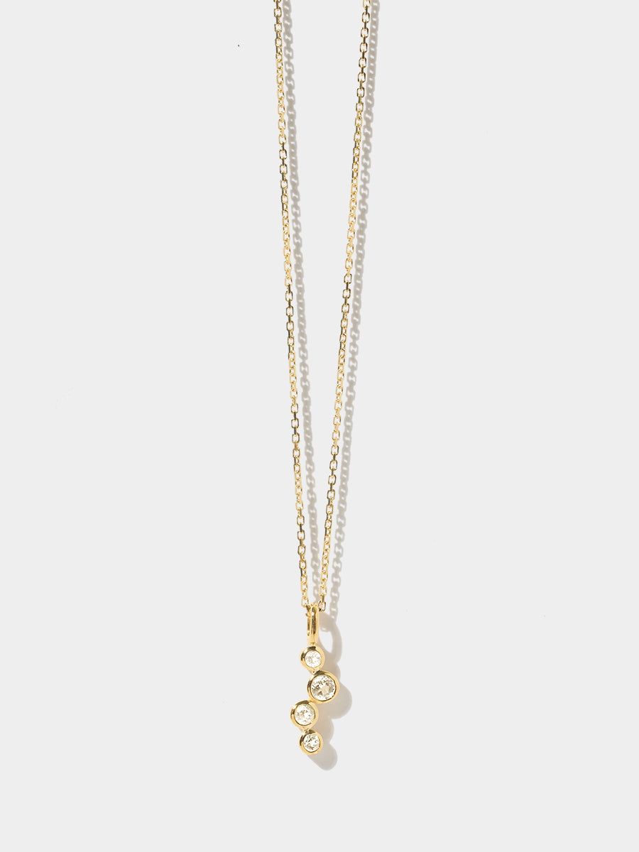 Stardust Gold White Topaz Necklace
