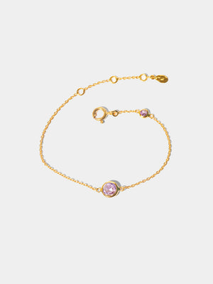 18k Gold Vermeil Birthstone Gemstone Bracelet