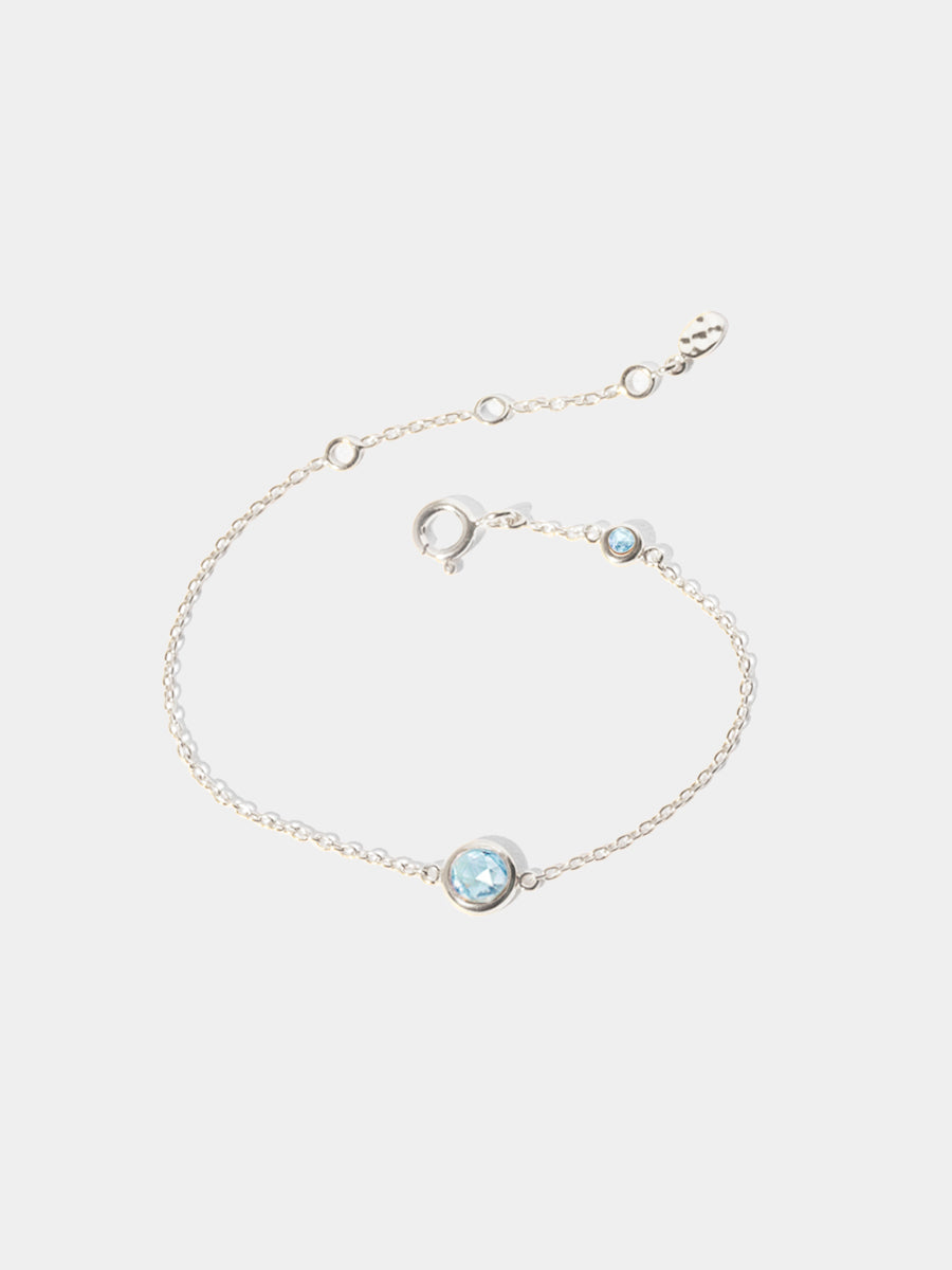 Sterling Silver Birthstone Gemstone Bracelet