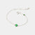 May Sterling Silver Birthstone Gemstone Bracelet Emerald Quartz