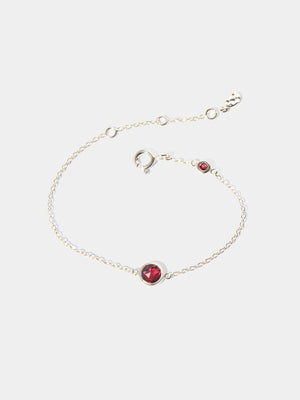 Sterling Silver Birthstone Gemstone Bracelet