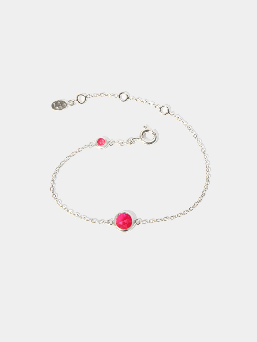 Sterling Silver Birthstone Gemstone Bracelet
