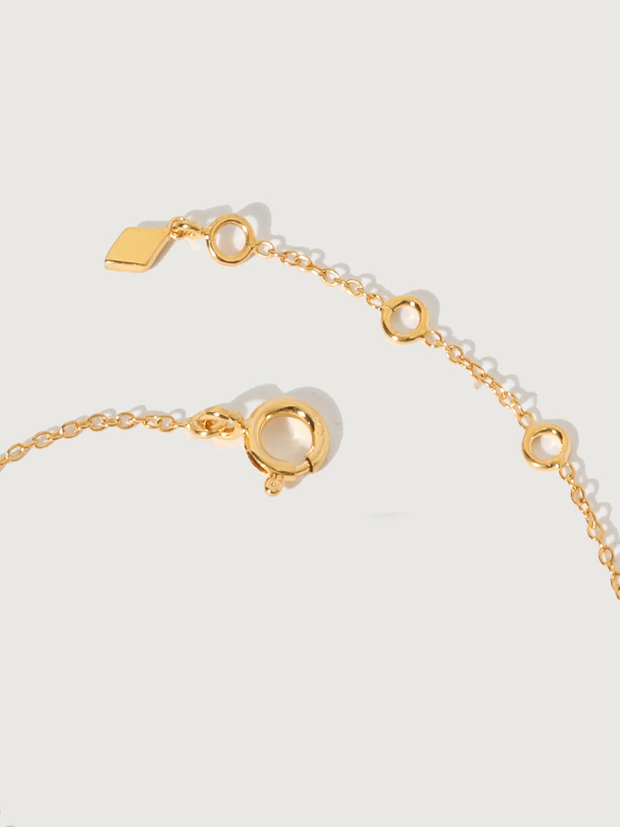 Gold Malachite Orb Charm Bracelet