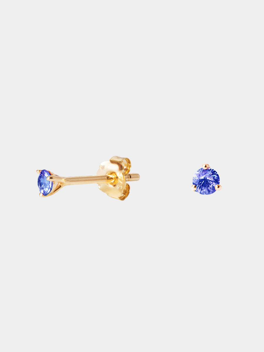 9K Gold Tiny Sapphire Stud Earrings