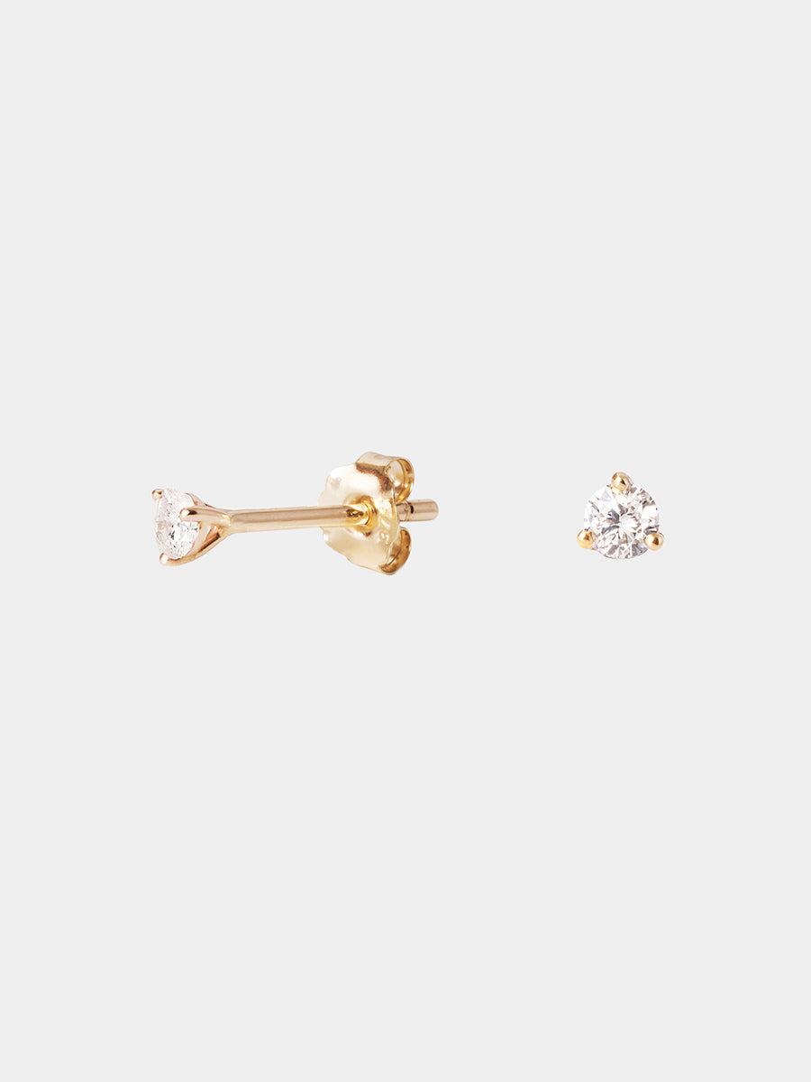 9K Gold Diamond Stud Earrings